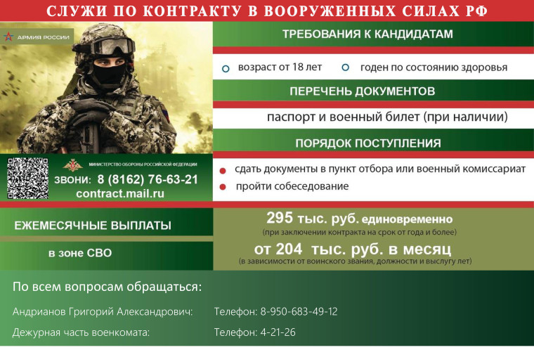 Служи по контракту в вооруженных силах РФ. Служи по контракту в вооруженных силах РФ.